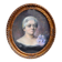 Portrait au pastel d'une élégante encadré, époque fin XIXe siècle