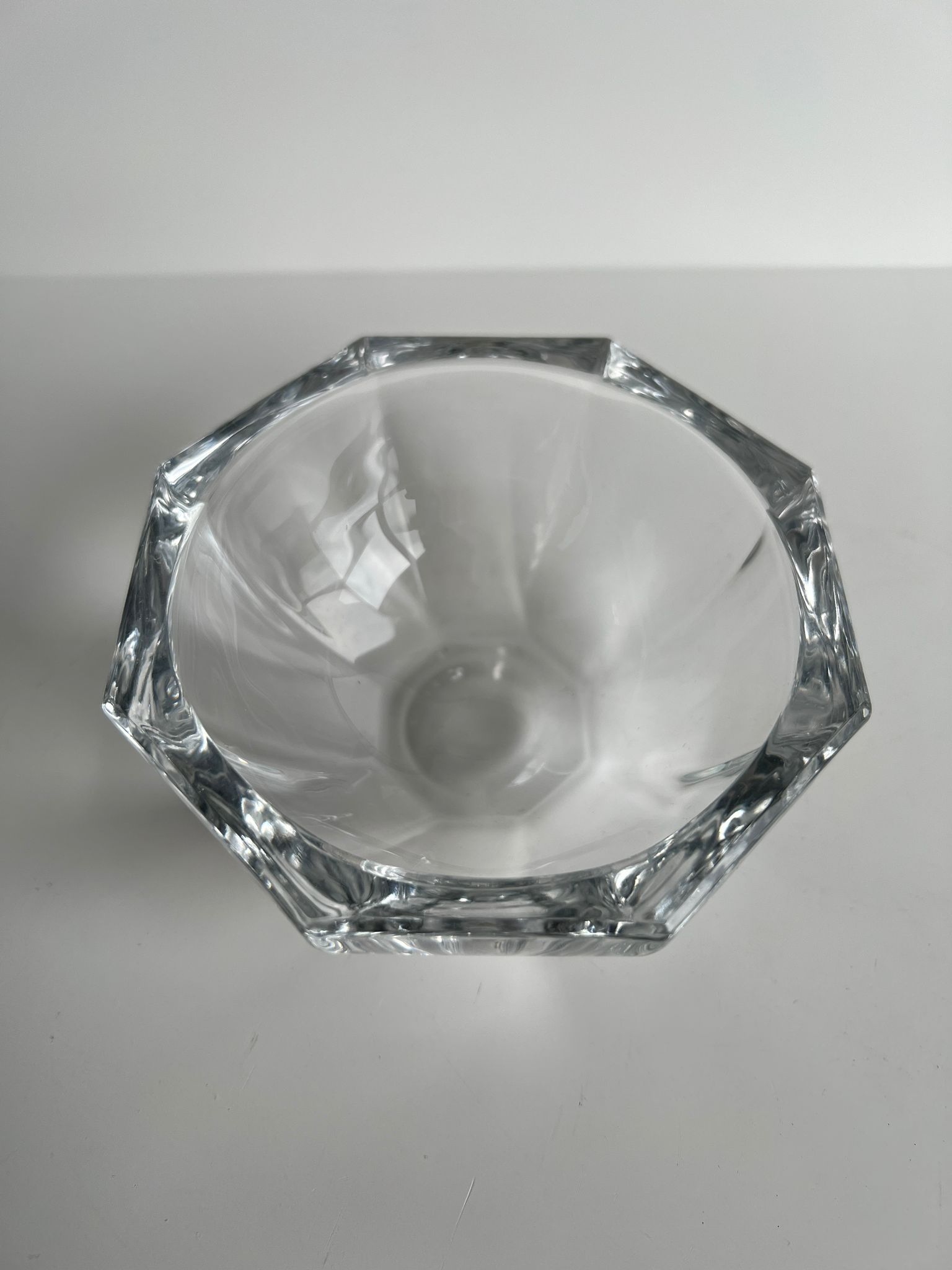 Octagonal glass cup D: 11,5cm