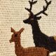 Vintage wool weaving deer family