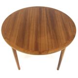 Scandinavian walnut dining table, Sweden, 1960s