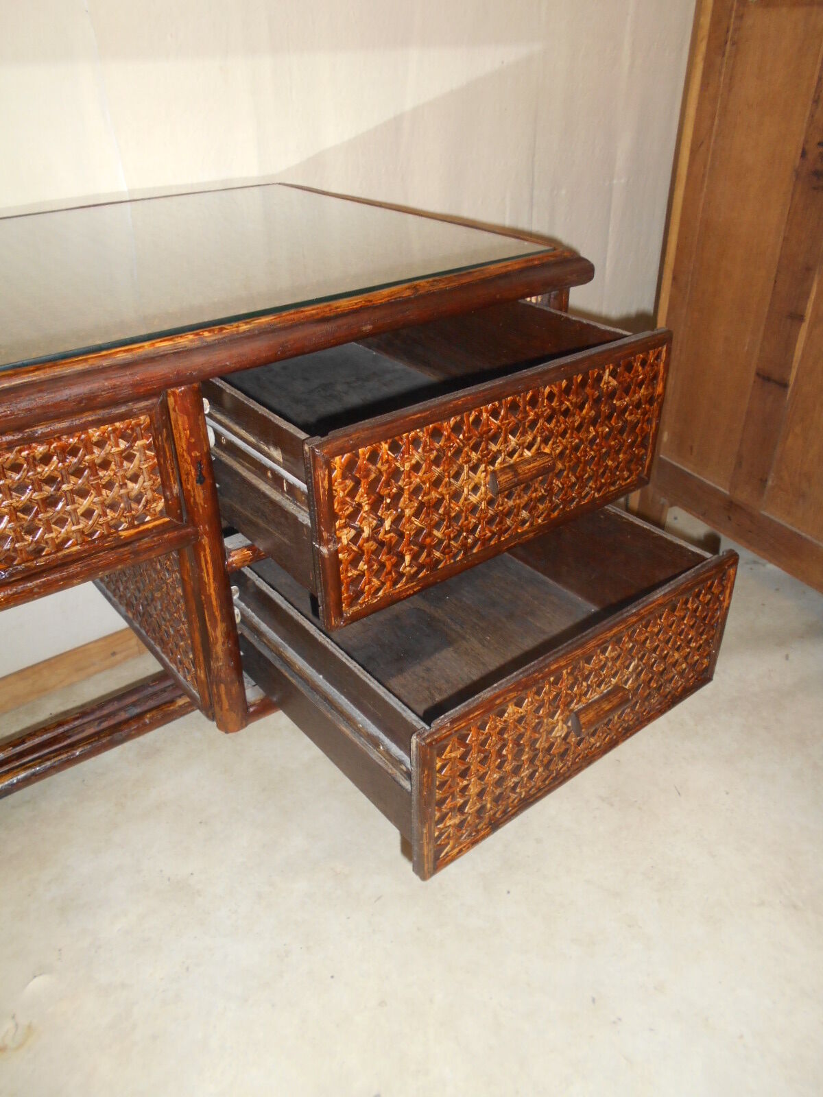 Rattan desk