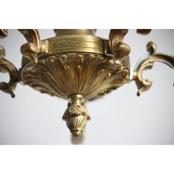 Bronze chandelier 5 branches | Selency