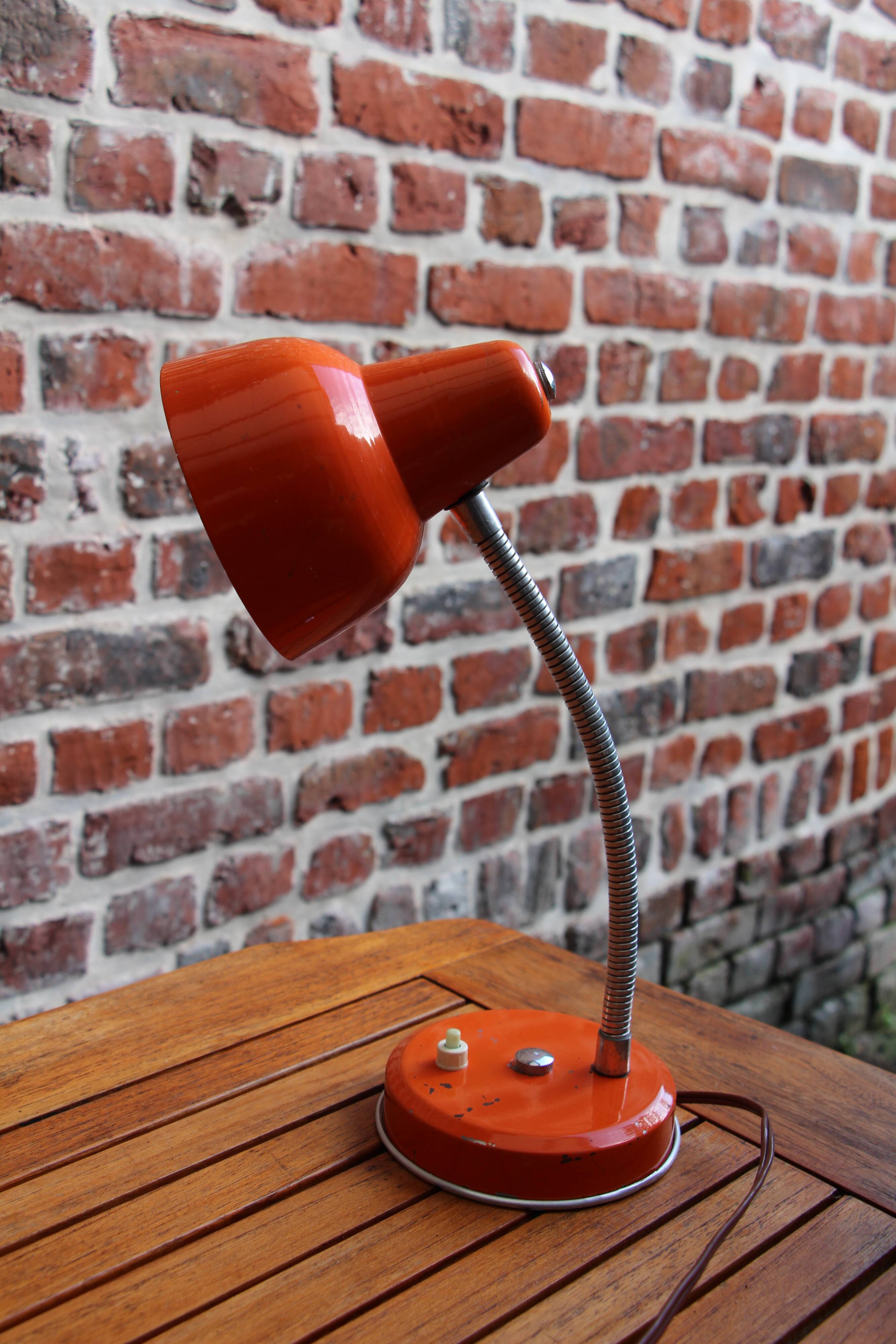 70's orange desk lamp