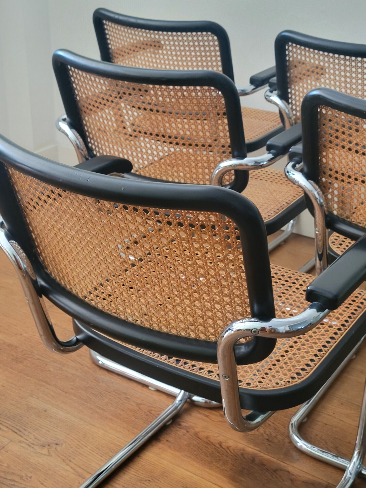 Ensemble de 6 chaises Thonet S64, Marcel Breuer, Thonet Allemagne, 1992