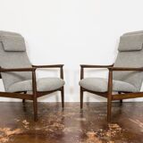 Pair of Mid-Century High Back Armchairs, Edmund Homa, GFM, Poland, 1960s,