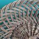 Antique basket, fruit basket or bread basket made of wicker