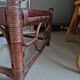 Table basse en rotin vintage
