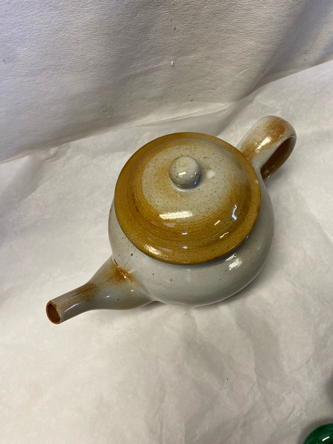 Vintage stoneware teapot
