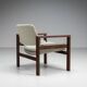 Fauteuil lounge en wengé de milieu de siècle