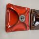Set of two space age ceramic fat lava wall lights by hustadt lights germany 1970