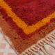 Minimalist burgundy cherry red shaggy berber rug