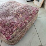 Purple vintage Berber pouf