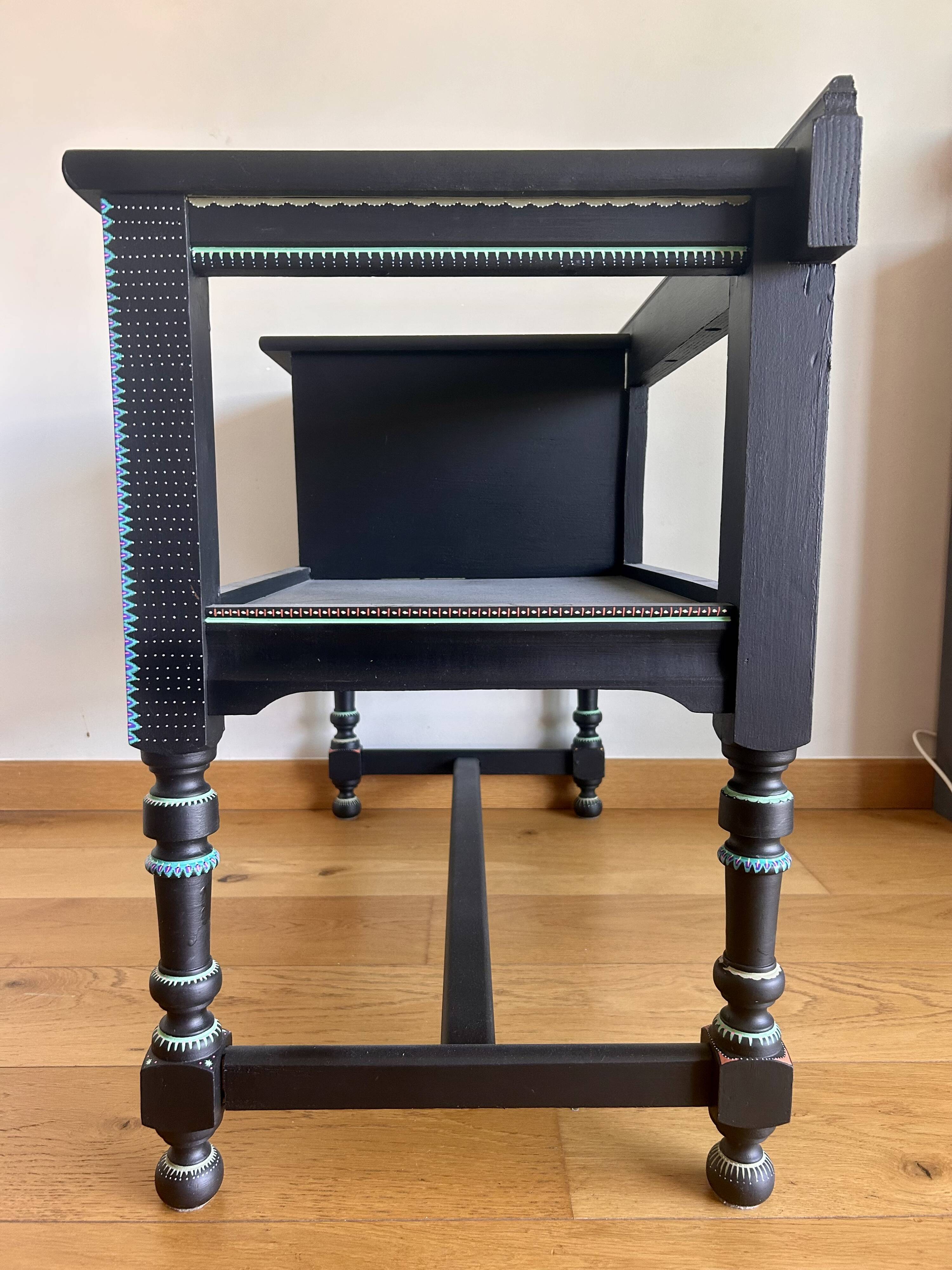 Meuble banc de telephone restauré