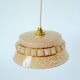 Clichy glass pendant light, pink and gold, Art Deco, 1930