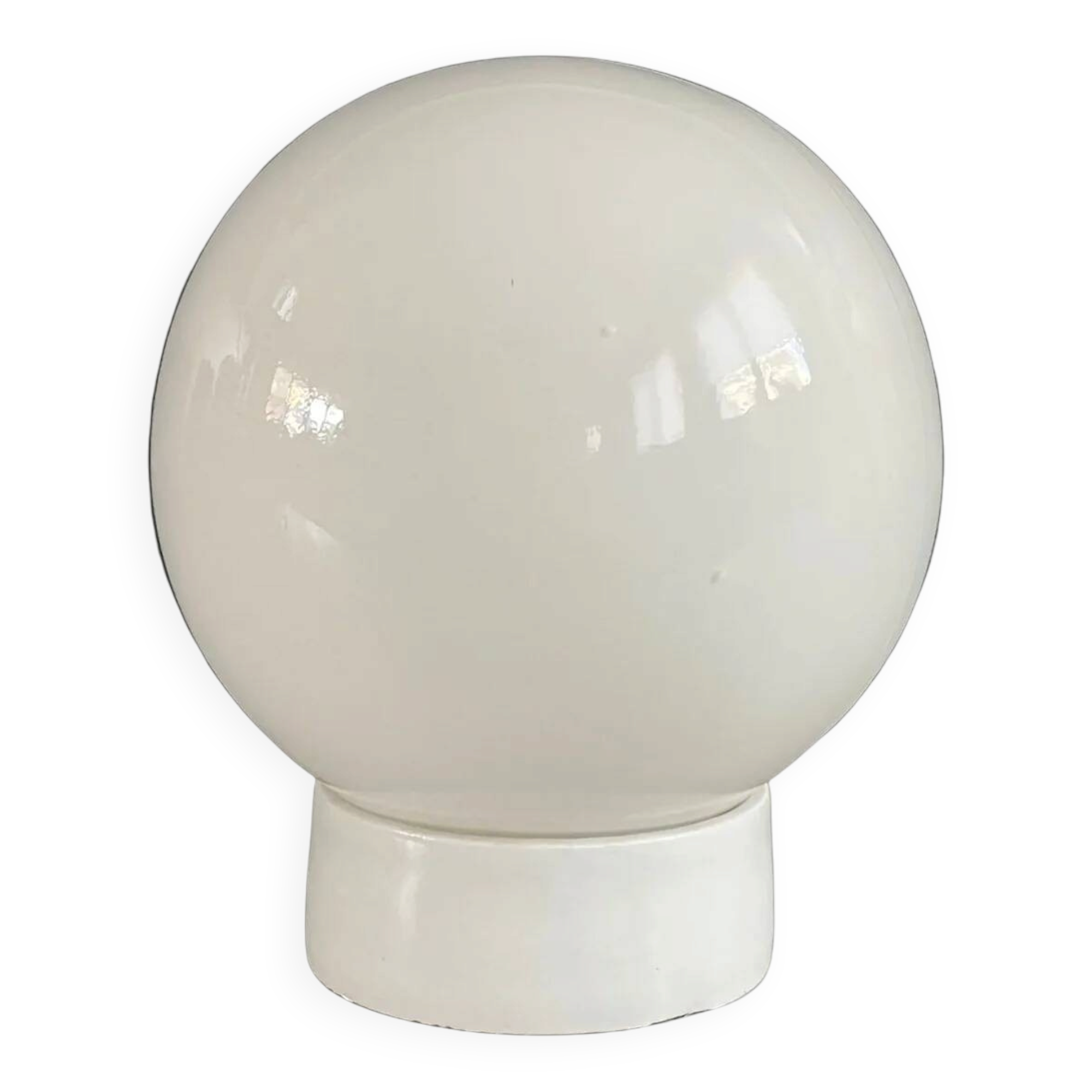 Wall light or ceiling light in porcelain and white glass
