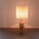 Ceramic lamp and rope lampshade