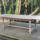 Renovated extendable farmhouse table in raw oak 280cm