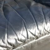 Sofa by De Pas, D'Urbino and Lomazzi, France, 1980s, black leather, Cinna