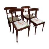 Series of 4 mahogany chairs