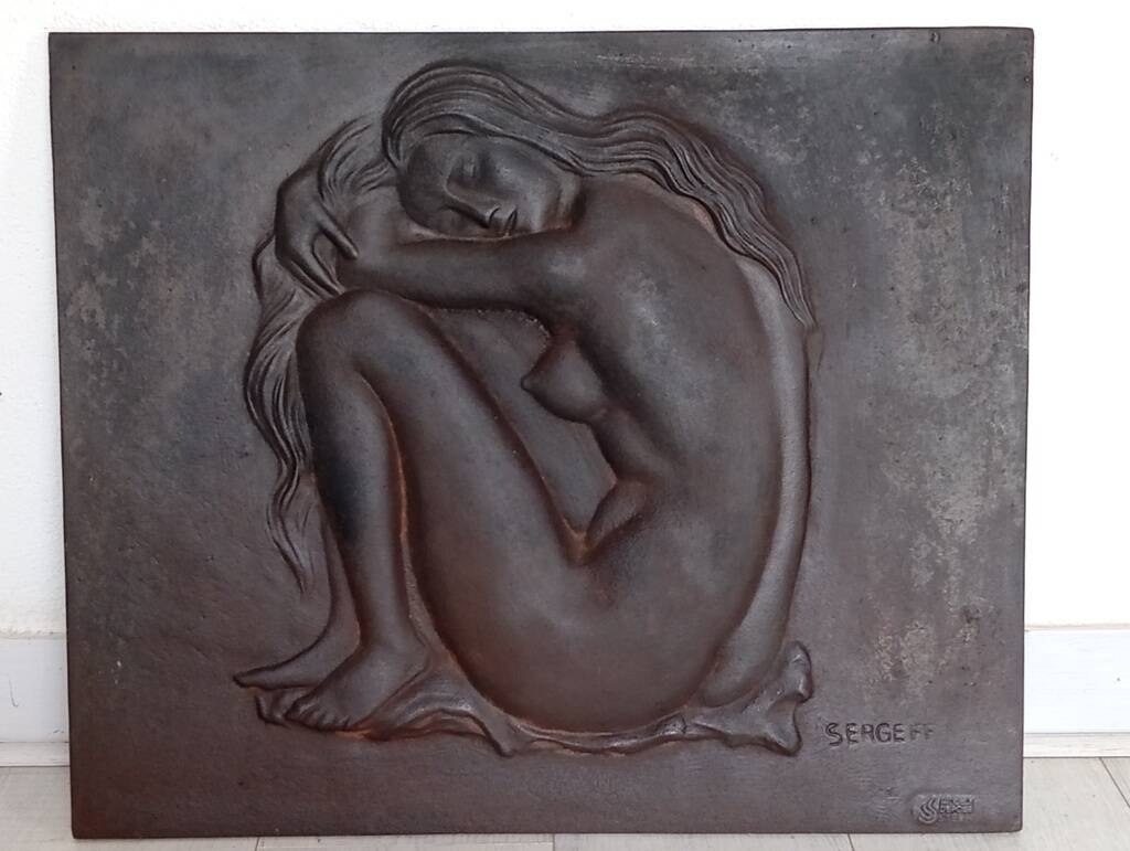 Plaque de cheminée J. Sergeff, fonderies Stern