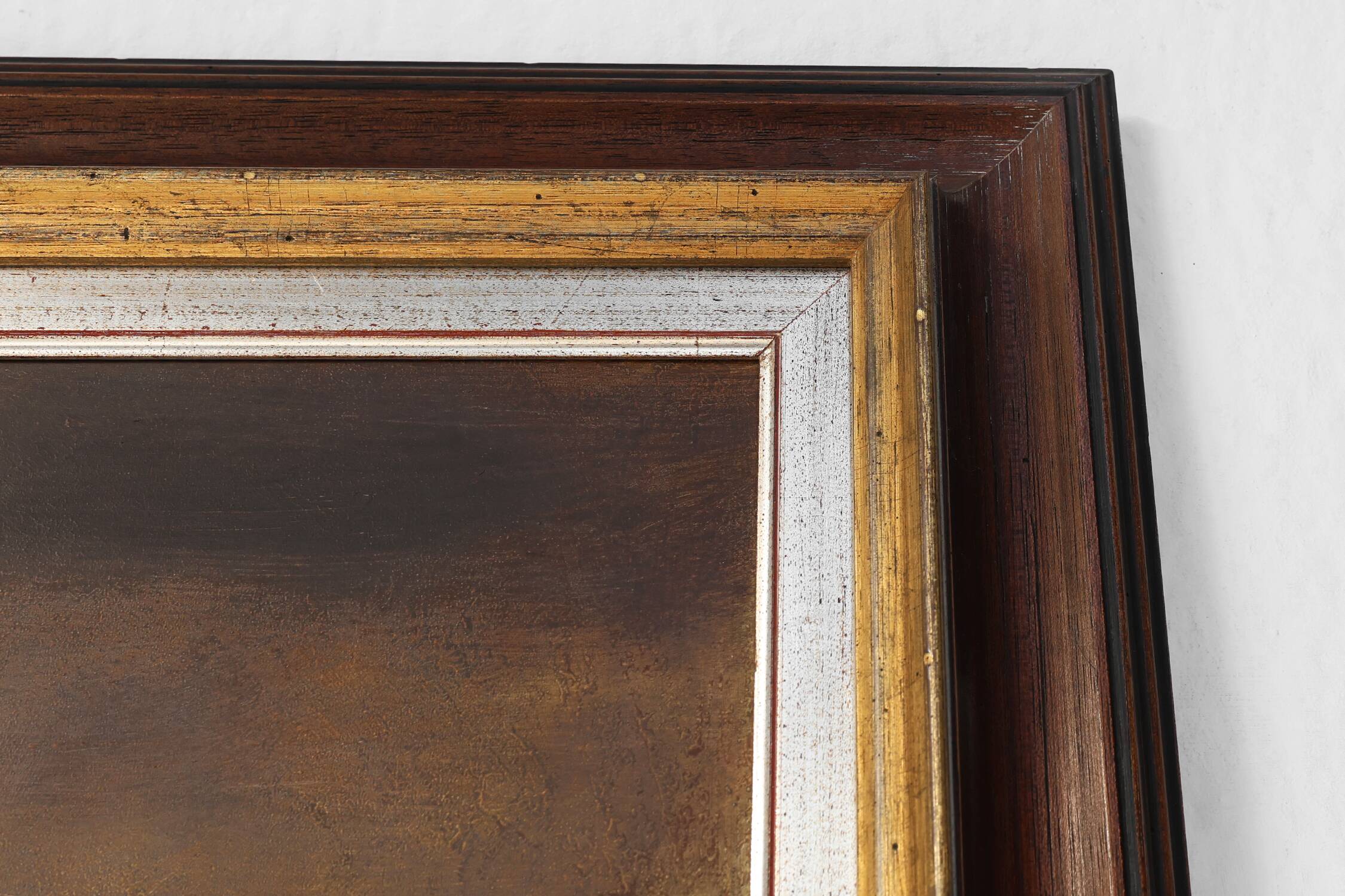 Large signed painting of a hay landscape from the Belgian painter Frank Bog