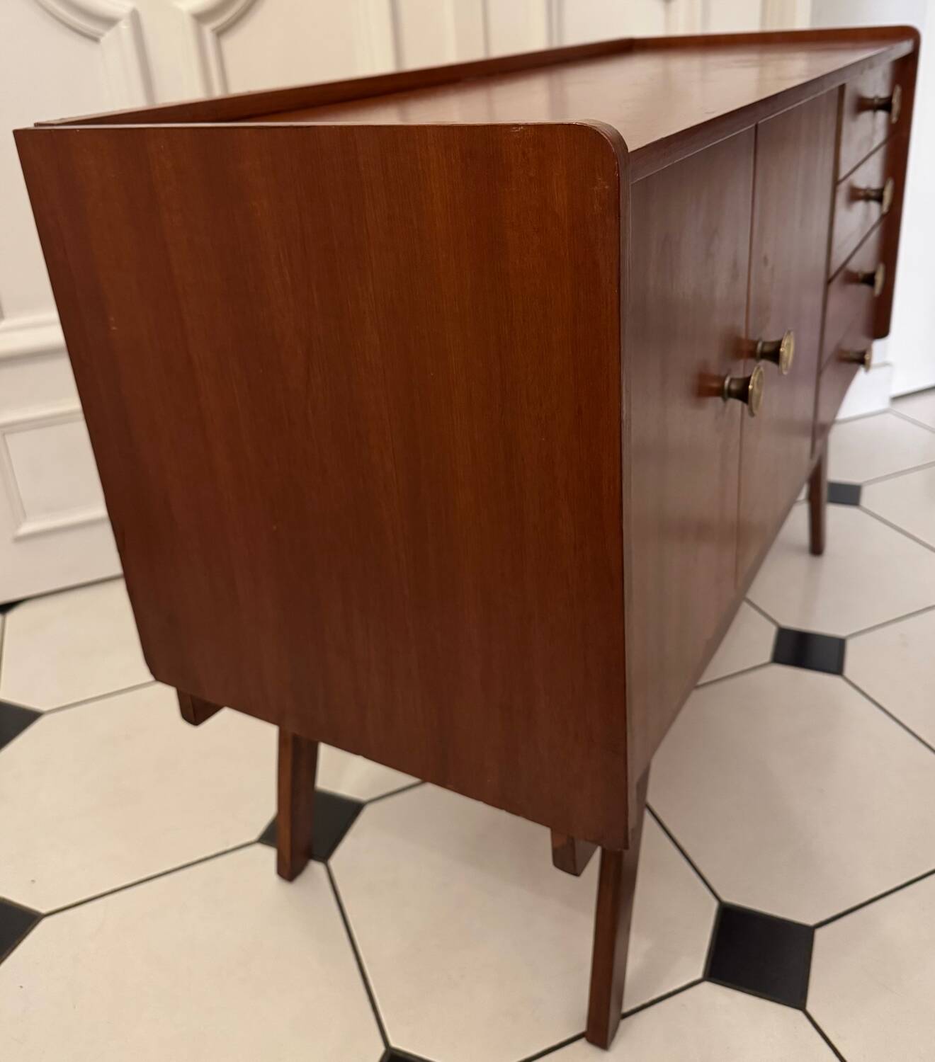 Vintage sideboard with compass feet