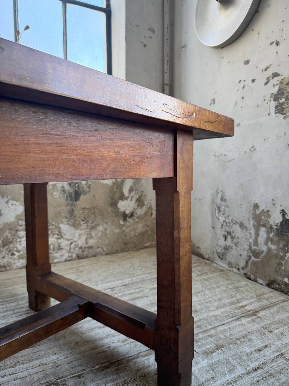 Rustic farmhouse table, solid oak, 2m