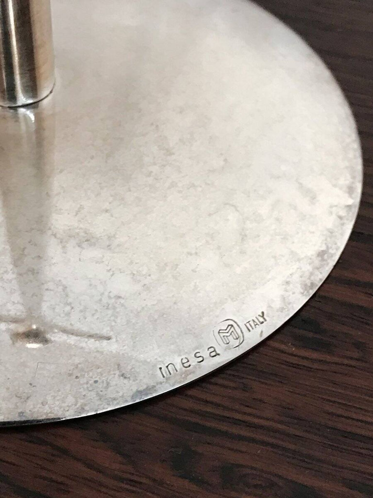 Italian Candleholders in Silver Metal from Mesa, 1970s, Set of 2