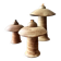 Set of three ceramic mushroom oil lamps by Freek Berends from the 1970s.