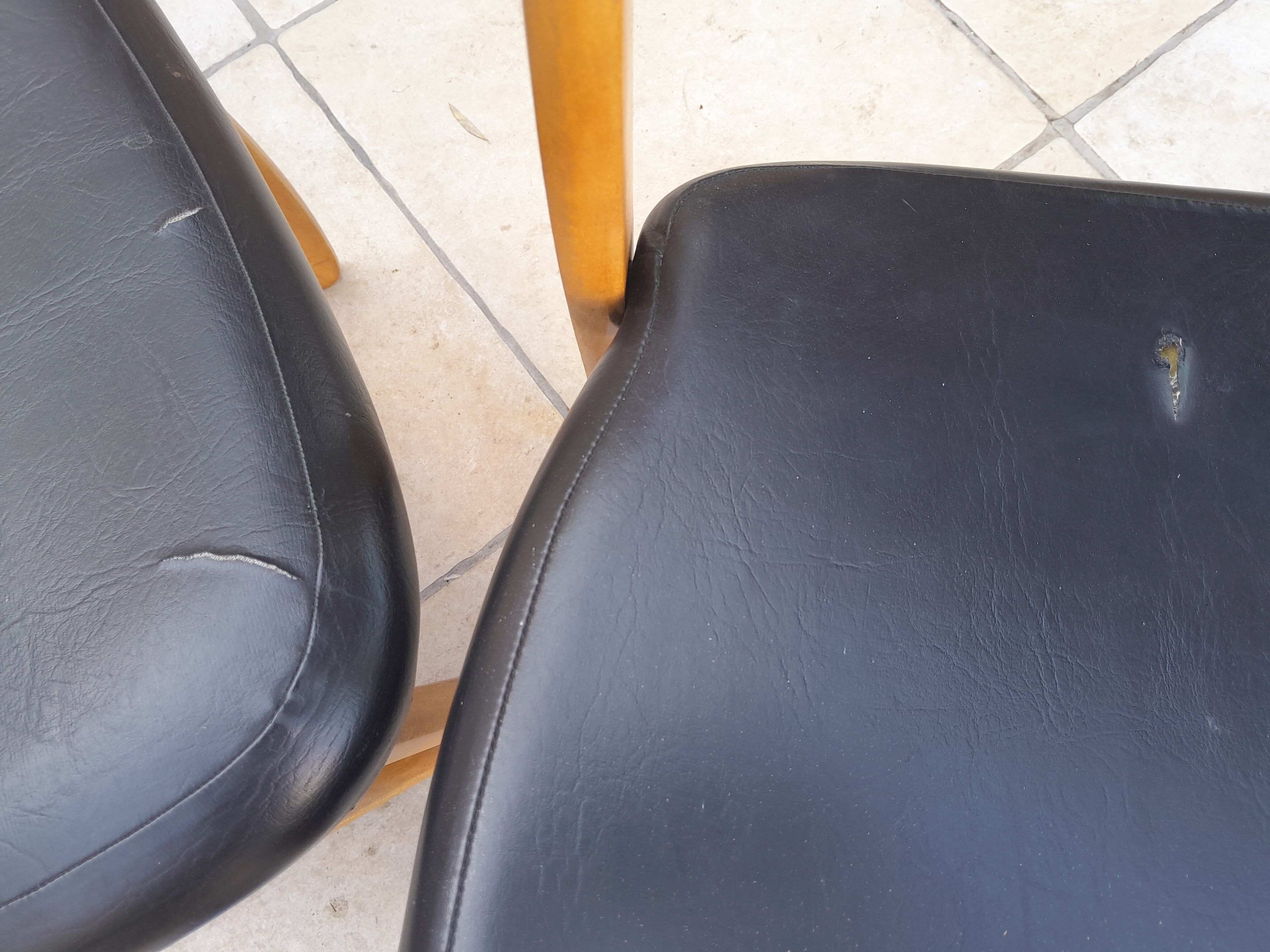 6 vintage Self sled chairs danish