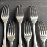 6 christofle pompadour table forks