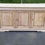 Louis Philippe rustic buffet, vintage, renovated in solid wood, 185cm.