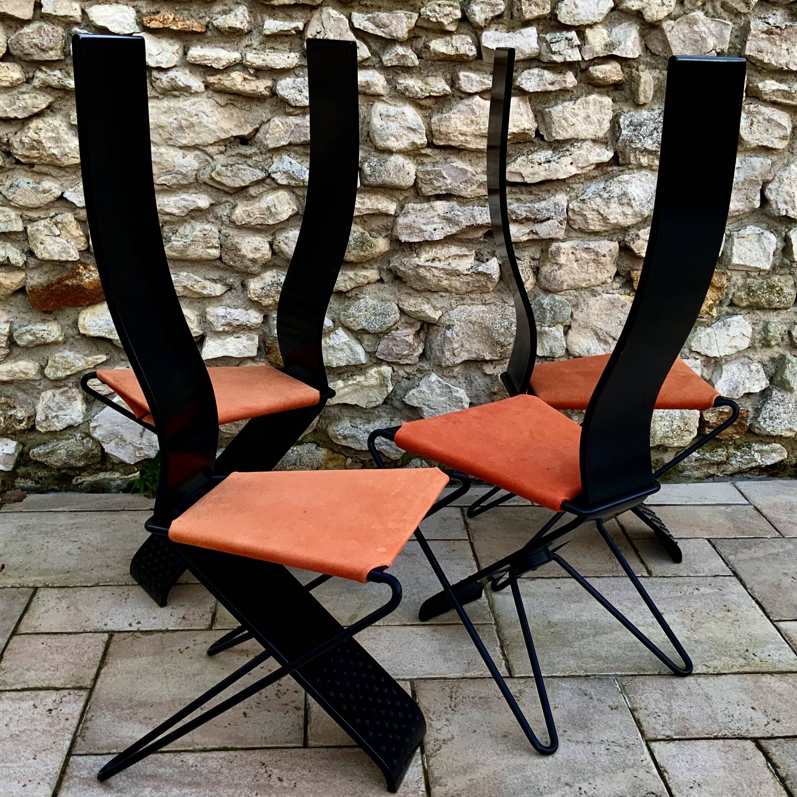 Series of Italian design chairs, 1980s by Pietro Arosio