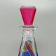 Carafe ou bouteille décorative d'exception des années 1970, signée Luigi Bormioli. Fabriquée en Italie.