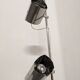 Space Age floor lamp with 2 chrome metal spotlights from the 60s/70s
