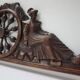 Breton Wall Mirror in Carved Oak, France, 1900s