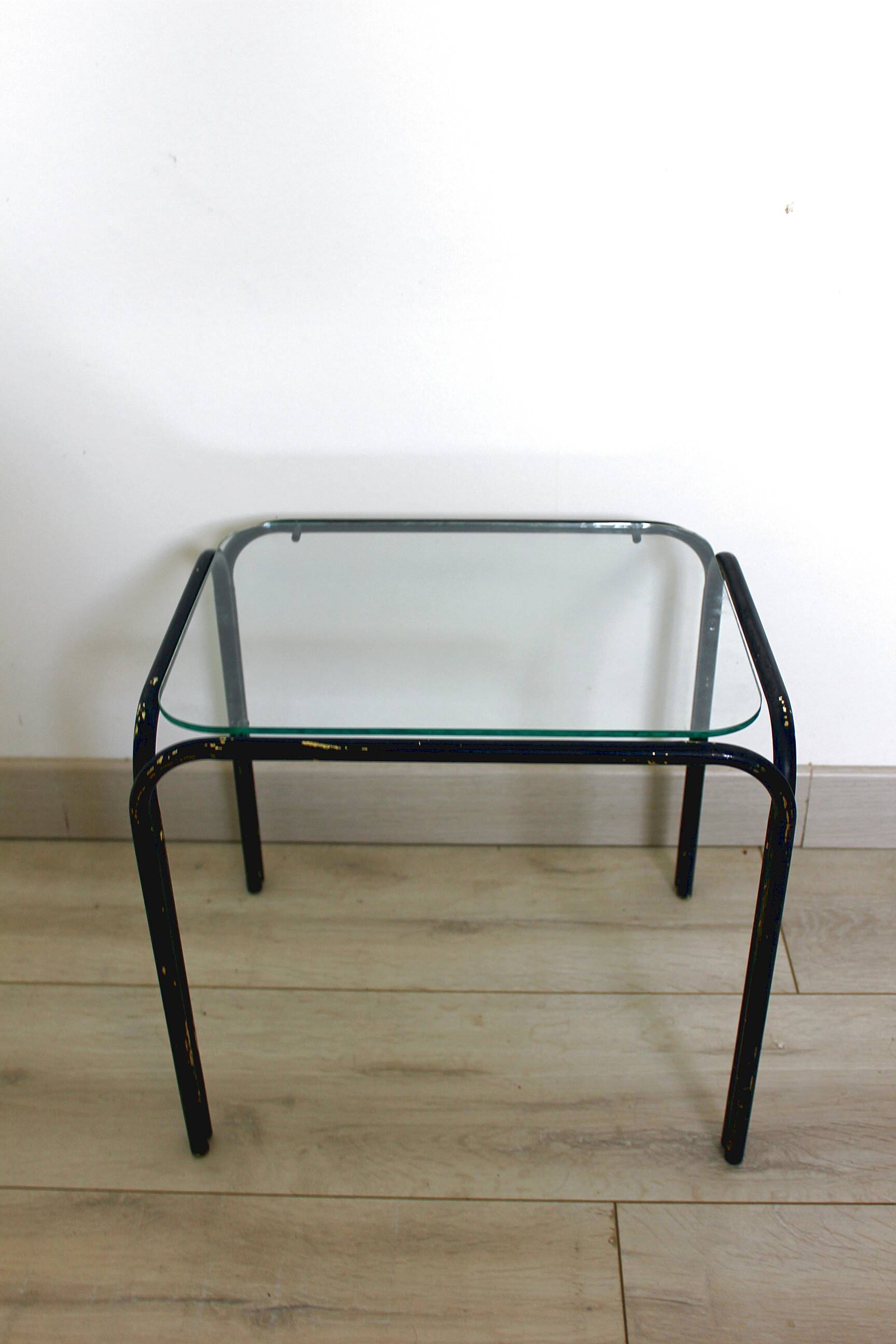 3 Vintage 1970s Nesting Glass Tables