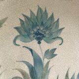 Signed floral decoration plate