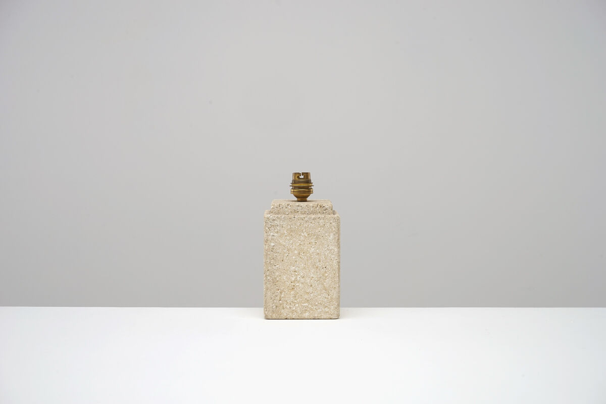 Lampe de table en pierre d'Albert Tormos circa 1970