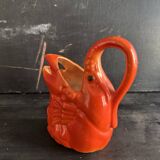 Antique ceramic lobster pitcher from the early 20th century.