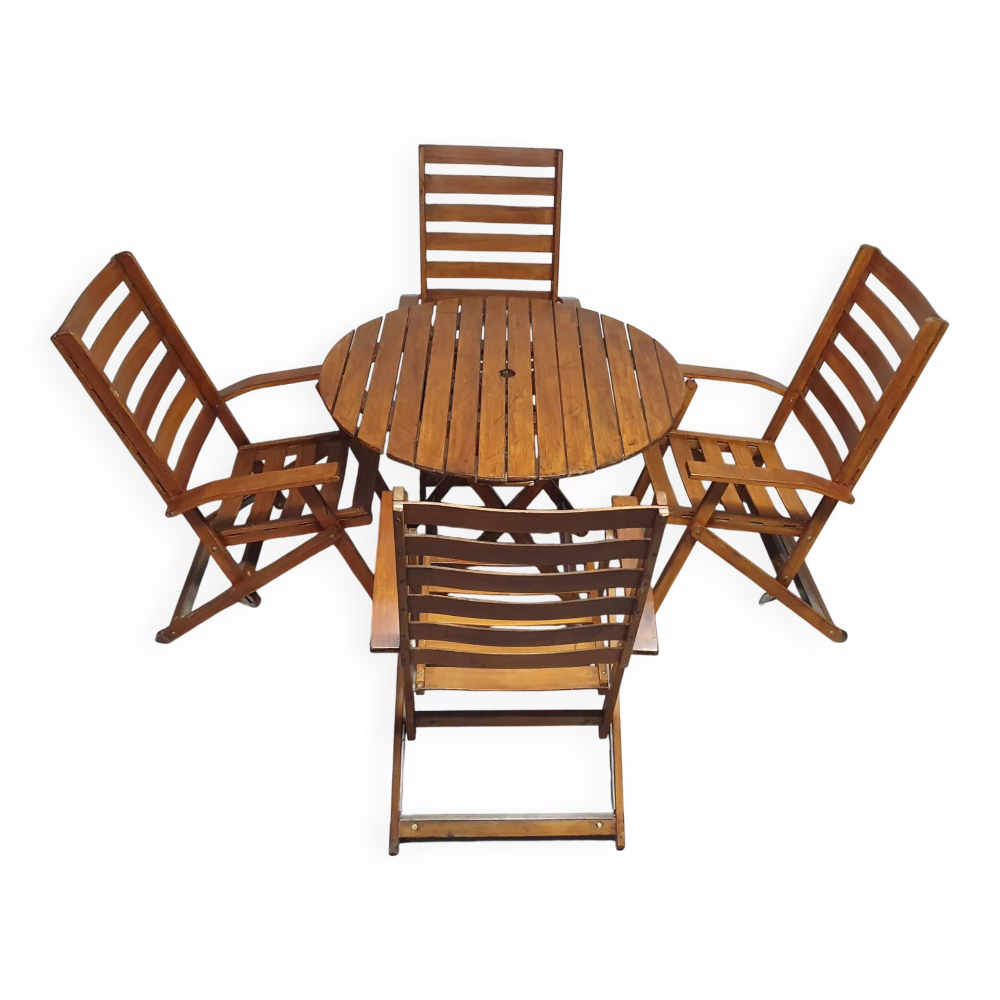 Ensemble de jardin Ico Parisi par Reguitti chaises / table