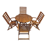 Ensemble de jardin Ico Parisi par Reguitti chaises / table