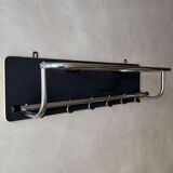 Vintage coat rack 1960s chrome black wall rack