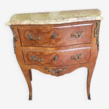 Petite commode 2 tiroirs en bois de rose