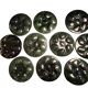 Set of 10 Saint Clément oyster barbotine plates circa 1940