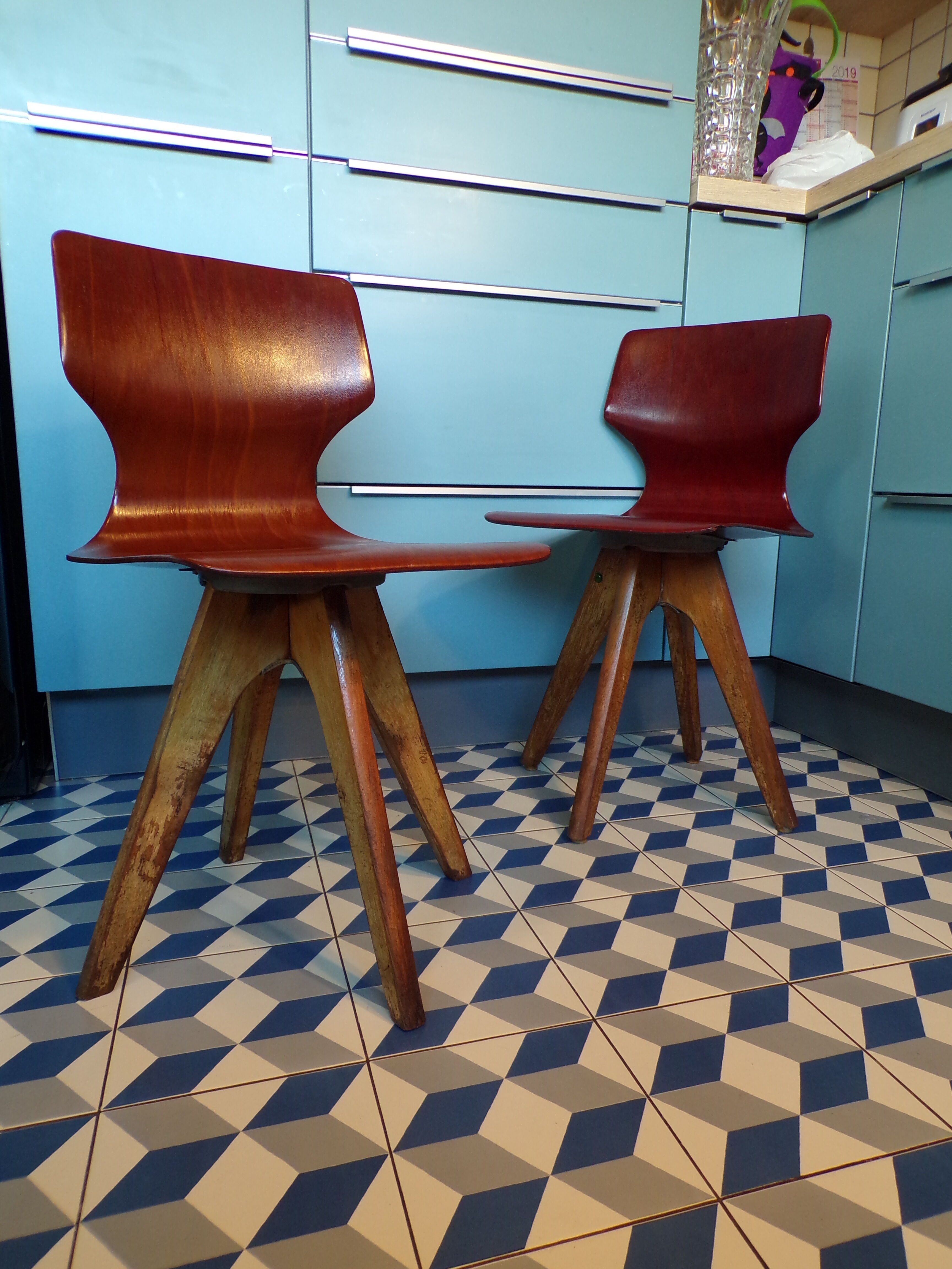 Pair of vintage children's chair Fl-totto