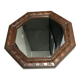 Pretty octagonal mirror Art Deco rosewood frame