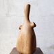 Vase / sculpture in solid carved oak