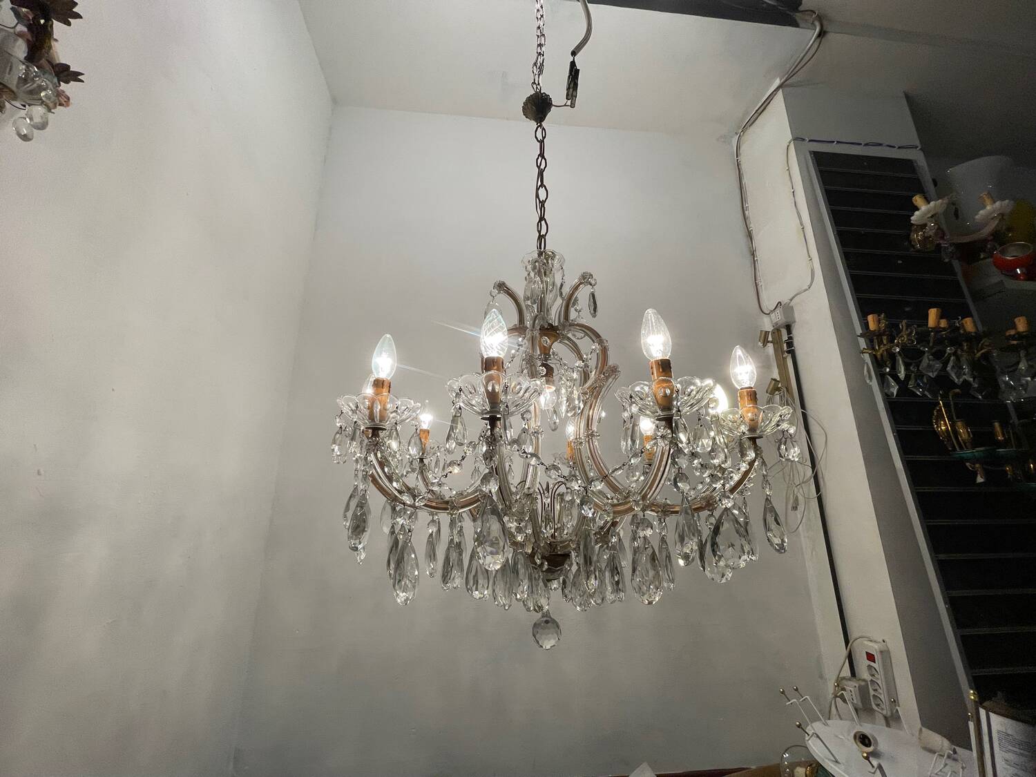 Large Crystal Maria Teresa Chandelier 1950's