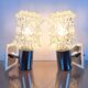 Pair of vintage 70s glass wall lamps by Targetti Sankey